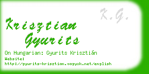 krisztian gyurits business card